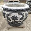 Aquário de Escultura em Pedra Vasos de Flores de Pedra Pia Tanque de Água de Pedra Azul Antiga Tanque de Pedra para Pátio Ornamentos de Tanque de Pedra para Exterior