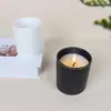 Taza de Vela de Cerámica para Aromaterapia Portavelas de Cerámica Negro Blanco Artesanías Adornos Taza de Vela con Patrón de Mármol Creativo