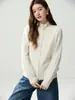 Estilo Old Money~ Cuello Alto Cremallera Doble Cardigan de Cachemir para Mujer Textura de Punto Trenzado Prendas de Punto Capa Base Engrosada Ropa de Abrigo