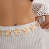 Europa y Estados Unidos sexy transfronterizo playa imitación perla flor cadena de cintura cadena corporal viento dulce fresco cadena metálica cadena corporal