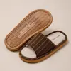 Pantuflas de Lino para Mujer, para Todas las Estaciones, Silenciosas en Interiores, Antideslizantes, Transpirables, Absorbentes de Sudor, para el Hogar, de Algodón y Lino, para Hombre, Verano