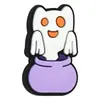 Bolígrafo de cuentas con temática de gato de Halloween, accesorios de joyería de doble cara para hacer tú mismo, cuentas de goma suave de PVC, cuentas sueltas y otros accesorios