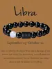 Pulsera de doce constelaciones de obsidiana popular transfronteriza Youjia Jewelry, pulsera elástica de cuentas unisex para pareja