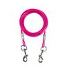 Amazon Explosiones Gancho Doble Cable de Acero Anti-mordida Perno Cuerda para Perro Tracción para Mascotas Exterior Uno-a-Dos Anti-mordida Cadena Fija para Perro