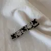 Grampo de Cabelo Laço com Strass Estilo Coreano, Presilha Lateral Bico de Pato de Alto Padrão e Requintada, Grampo Elegante, Acessório de Cabelo