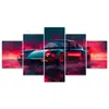 2025 Amazon Estilo Cyberpunk Americano Carro Musculoso Pintura Decorativa Sala de Estar Sofá Fundo Mural Pintura Pendurada