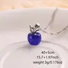 Estilo Coreano Tendência Presente de Natal Pingente de Maçã de Resina Simples e Elegante Pequeno Elemento de Fruta Fresca Colar Feminino