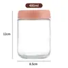 Frasco sellado de vidrio transfronterizo con tapa, frasco tipo Mason, taza para avena, frasco para guardar yogur de noche, frasco para guardar snacks y nueces