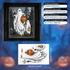 Adesivos Estáticos de Vidro Escuro Estilo Americano para Halloween com Vários Tamanhos de Fantasmas, Abóboras, Doces e Castiçais para uma Exibição Festiva na Janela