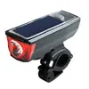 Luz solar recargable por USB para bicicleta, faro para bicicleta de montaña con bocina, equipo de ciclismo, accesorios para bicicleta, luz