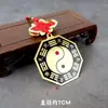 Espejo Gua Sha Grande de Cobre Espejo Convexo para el Hogar Diagrama Yin Yang Tai Chi Colgante de Puerta Ventana de Balcón Espejo Cóncavo Lente Convexo de Cobre