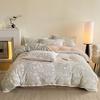 Novo Conjunto de Quatro Peças de Veludo de Leite Esculpido Inverno Espessado Quente Flanela Veludo Coral Lençóis e Capas de Edredom Roupa de Cama