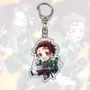 Llavero Acrílico de Demon Slayer, Nichirin, Nezuko, Colgante Acrílico de Giyu, Accesorios Periféricos de Anime