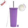2026 Novo Modelo Copo para Milk Tea com Revestimento Cerâmico Grande Capacidade 830ml Copo Térmico Copo com Canudo de Aço Inoxidável Logo Personalizado