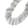 Tecido de Algodão Plissado Off-White com Renda Bordada de 4,5 cm de Largura para Cortinas, Sofá, Decoração de Casa e Materiais de Vestuário