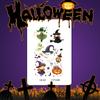 Pegatinas de tatuaje de Halloween fiesta niños dibujos animados divertido lindo calabaza bruja castillo fantasma telaraña impermeable duradero