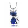 Colar com Pingente de Gato Ametista 2026 para Meninas, Colar de Corrente para Clavícula com Pedra Preciosa de Gatinho Fofo Personalizado, Xiyin Dropshipping