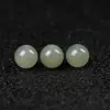 Jade de Hetian de Xinjiang Hielo Alto Transparente Agua Cuentas Sueltas diy Pulsera de Jade Tejida a Mano Cuentas Redondas Hielo Transparente Blanco Verde