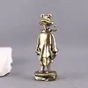 Estatueta de Sapo Herói Estilo Vintage em Latão Puro, Ornamento Criativo de Sapo para Mesa de Escritório em Casa, Artesanato, Atacado para Bancas de Mercado