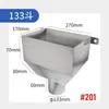 Embudo de Lluvia de Acero Inoxidable 304, Colector de Agua de Tubería de Drenaje Engrosada, Embudo de Acumulación de Agua de Pared, Embudo de Drenaje Cuadrado 201