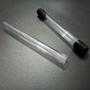Tubo de PVC com Tampa, Tubo Rígido de Plástico, Tubo de Embalagem, Diâmetro Externo 15mm, Diâmetro Interno 14mm, Tubo de Canalização de Embalagem Transparente