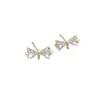 Aretes de Lazo de Zirconia Color-Preservante Chapados en Oro de 14K con Anillo Colgante Accesorios para Aretes Hechos a Mano DIY Materiales