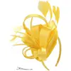 Venta caliente de Amazon sombrero bombín vintage de plumas accesorios para el cabello precioso tocado de sombrero bombín de satén sombrero de actuación nupcial europeo y americano