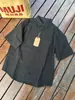 Camisa de trabajo de manga corta de algodón puro para hombre, estilo juvenil de verano, camisa casual estilo Japanese cityboy, top para pareja