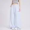 Pantalones de chándal anchos para mujer estilo americano minimalista con bordado de letras, adecuados para bailar y deportes, holgados y versátiles, con caída fluida y dobladillo curvo, pantalones largos casuales