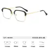 Gafas de Moda de Media Montura para Hombres, Montura de Gafas con Filtro de Luz Azul, Realzan las Cejas, Adelgazan el Rostro, Aspecto de Alta Gama, Montura de Gafas Graduadas para Mujeres