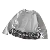 Top de manga larga para niña estilo coreano primavera y otoño, 95% algodón, camiseta de bebé moderna y elegante, camiseta interior de encaje estilo coreano para otoño