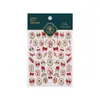 Pegatinas para Uñas con Lazo de Rosa Estilo Hierro Lujo Ligero M1542 1558 Pegatinas para Uñas de Bosque de Otoño Vintage con Champiñones