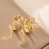 Pendientes de Cisne Pequeño de Circonita Transfronterizos Europeos y Americanos, Modernos, Lujo Ligero, Gama Alta, No se Desvanecen, Venta al por Mayor