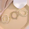 Pulsera de Hebilla de Herradura con Cuentas Doradas Apiladas para Mujer Diseño Ins Pulsera de Corazón Estrella Candado Tendencia Suministro Transfronterizo