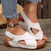 Sandálias de Mãe Transfronteiriças Europeias e Americanas Moda Novos Sapatos Femininos Moda Sandálias Plataforma com Solado Grosso Atacado Europeu e Americano Tamanho Grande