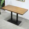 Mesas de Restaurante em Madeira Maciça, Econômicas Comerciais para Lanchonete, Loja de Macarrão, Café, Loja de Chá com Leite, Mesa Pequena Redonda Quadrada