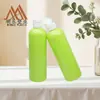 Botella PET redonda de hombro delgado de 300 ml se puede combinar con múltiples tapas estilo 24 botella de recarga de gel de ducha cuidado de lavado simple