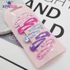 Clipes de Cabelo Infantis Fofos Transfronteiriços Europeus e Americanos com Estampa Colorida Pintura Assada Conjunto de Presilhas BB Pequenas Mini para Cabelo Acessórios de Cabelo