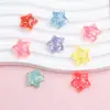 Accesorios de resina de estrella de cinco puntas transparentes para fundas de teléfono con pegamento de crema DIY, pegatinas para vasos de agua y decoraciones de zapatos