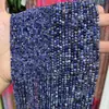 Piedra con Patrón Azul Facetada Cuentas Pequeñas Mineral Crudo Natural Sudafricano Cuentas Facetadas Finas Semi-Terminadas Pulsera DIY Collar Clavícula Mayoreo