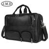 Bolsa Masculina de Couro Genuíno Retrô Jiameida Fonte de Fábrica Grande Capacidade Bolsa de Mão Pasta para Computador Impermeável e Prática