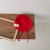 Gorro de punto para niños estilo coreano para otoño e invierno con cordones, colores brillantes de moda, gorro redondo lindo y versátil que protege las orejas