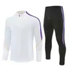 Conjunto de Traje de Entrenamiento de Fútbol con Media Cremallera y Mangas Largas Personalizable Otoño Invierno Top de Fitness Pantalones Largos Uniforme de Fútbol de Equipo Uniforme de Partido Talla Europea
