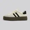 Zapatillas de Entrenamiento Alemanas para Mujer 2025 Nuevas Primavera y Otoño Suela Gruesa Tenis Blancos Retro Casual Tenis Deportivos
