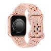 En stock para apple watch correa apple agujero arcoíris punto correa de silicona correa con hebilla de mariposa