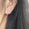 Nuevos Pendientes de Circonita Plata de Ley S925 Chapados en Oro de 18K Estilo Coreano Ins Pendientes Redondos para Mujer Exquisitos Pendientes Pequeños