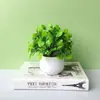 Flores Artificiales Falsas Muebles para el Hogar Adornos de Mesa Balcón Flores de Plástico Planta Verde Falsa Adornos de Plantas en Maceta Mini Decoraciones Bonsái