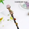 Cetro de Cristal Natural em Forma de Coração, Bola de Cristal Rosa Púrpura Varinha Mágica, Varinha de Fada, Varinha de Halloween DIY Feita à Mão Venda por Atacado
