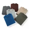 Suéter de Caxemira Outono e Inverno Masculino Gola Alta Meia Manga Pulôver Luxo Acessível Casual de Negócios Camisa Base de Tricô