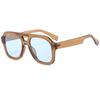 24 Gafas de Sol de Moda Casual con Doble Puente Unisex para Deportes al Aire Libre Protección Solar Personalizadas Europa y América